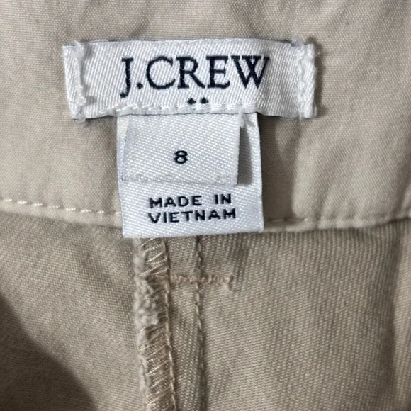 J.Crew Womens Khaki Tan Cotton Chino Shorts Style H5170 Size 8 EUC - Picture 2 of 9